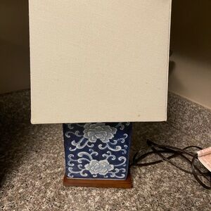 Polo by Ralph Lauren Blue and White Floral Lamp